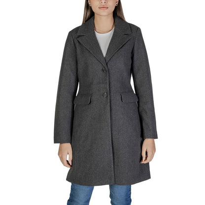 Gray Polyester Jackets & Coat