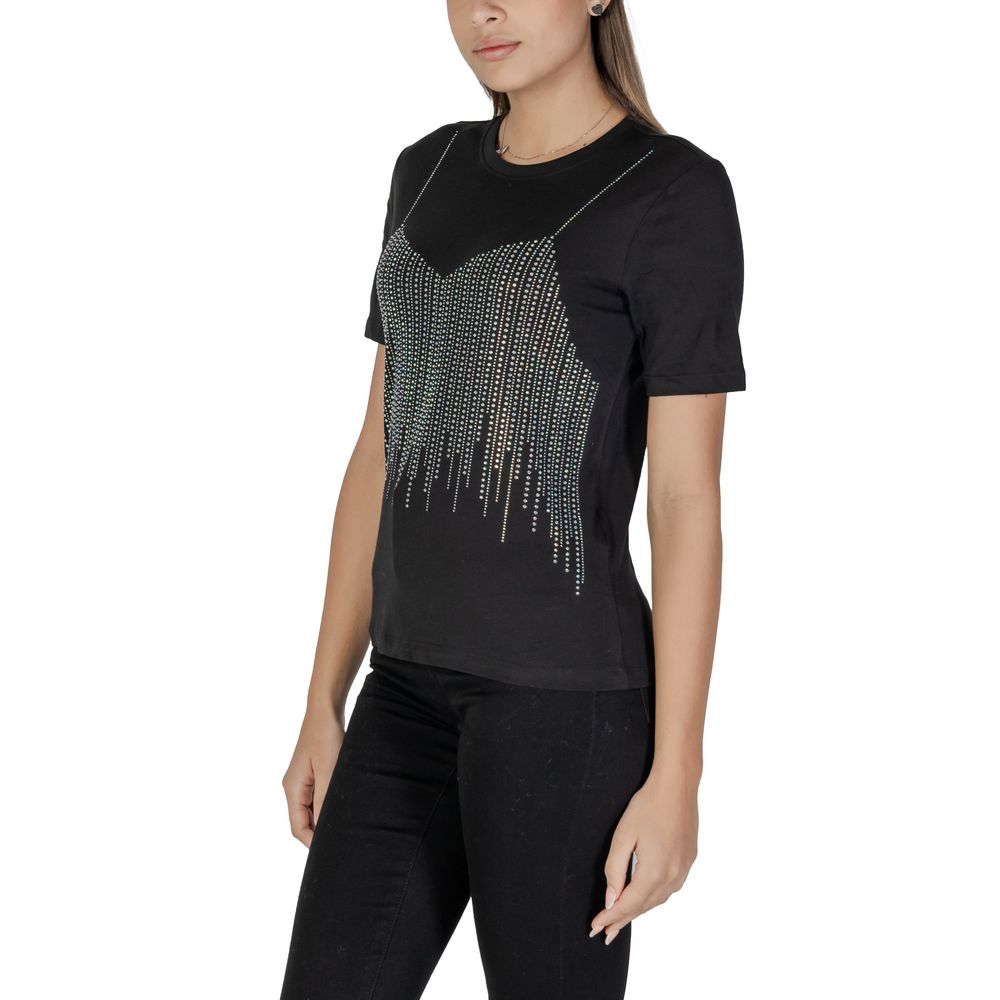 Black Cotton Tops & T-Shirt