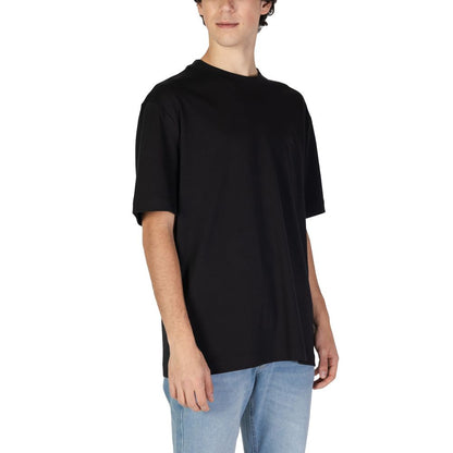 Black Cotton Rigenerato T-Shirt