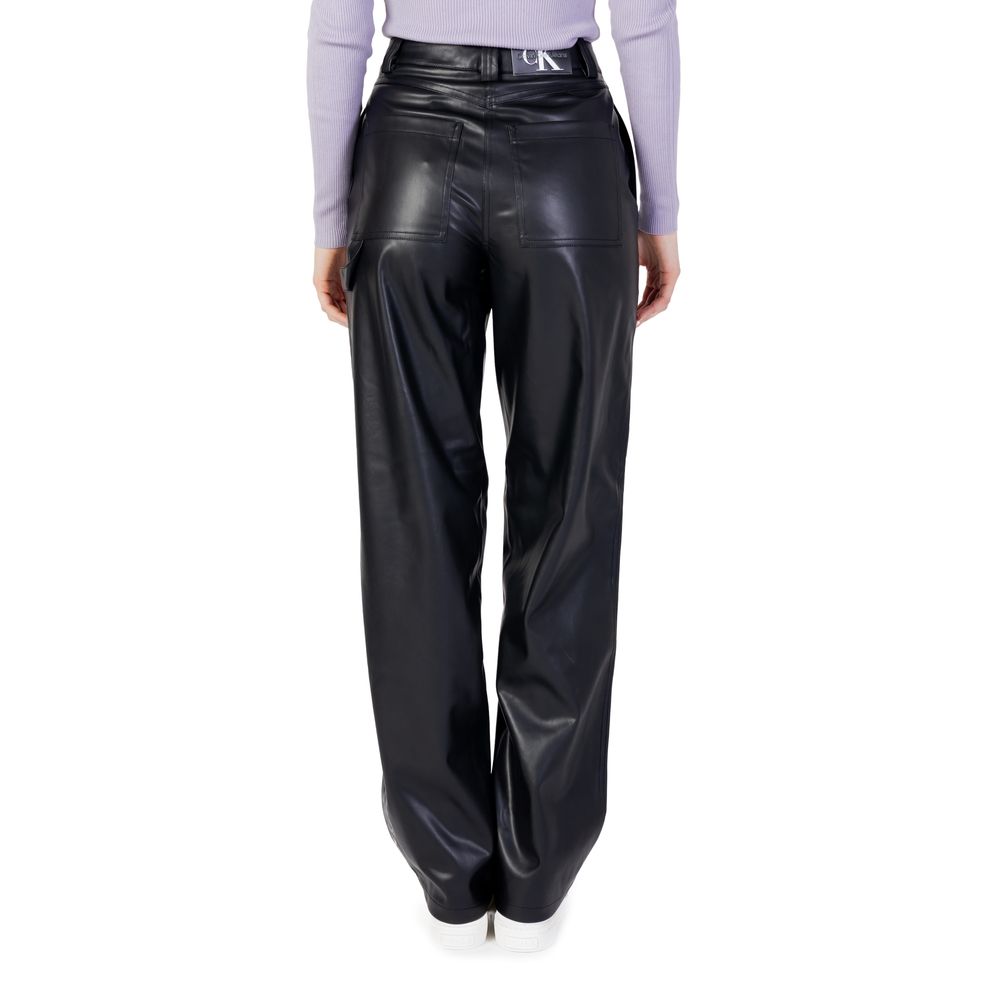 Black Recycled Polyester Jeans & Pant