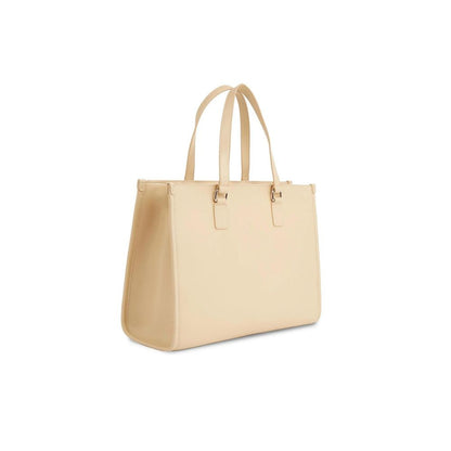 Beige Polyethylene Handbag