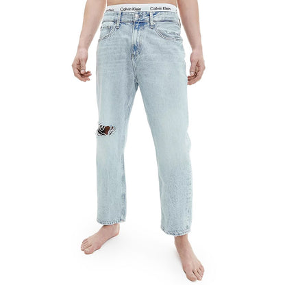 Light Blue Cotton Jeans & Pant