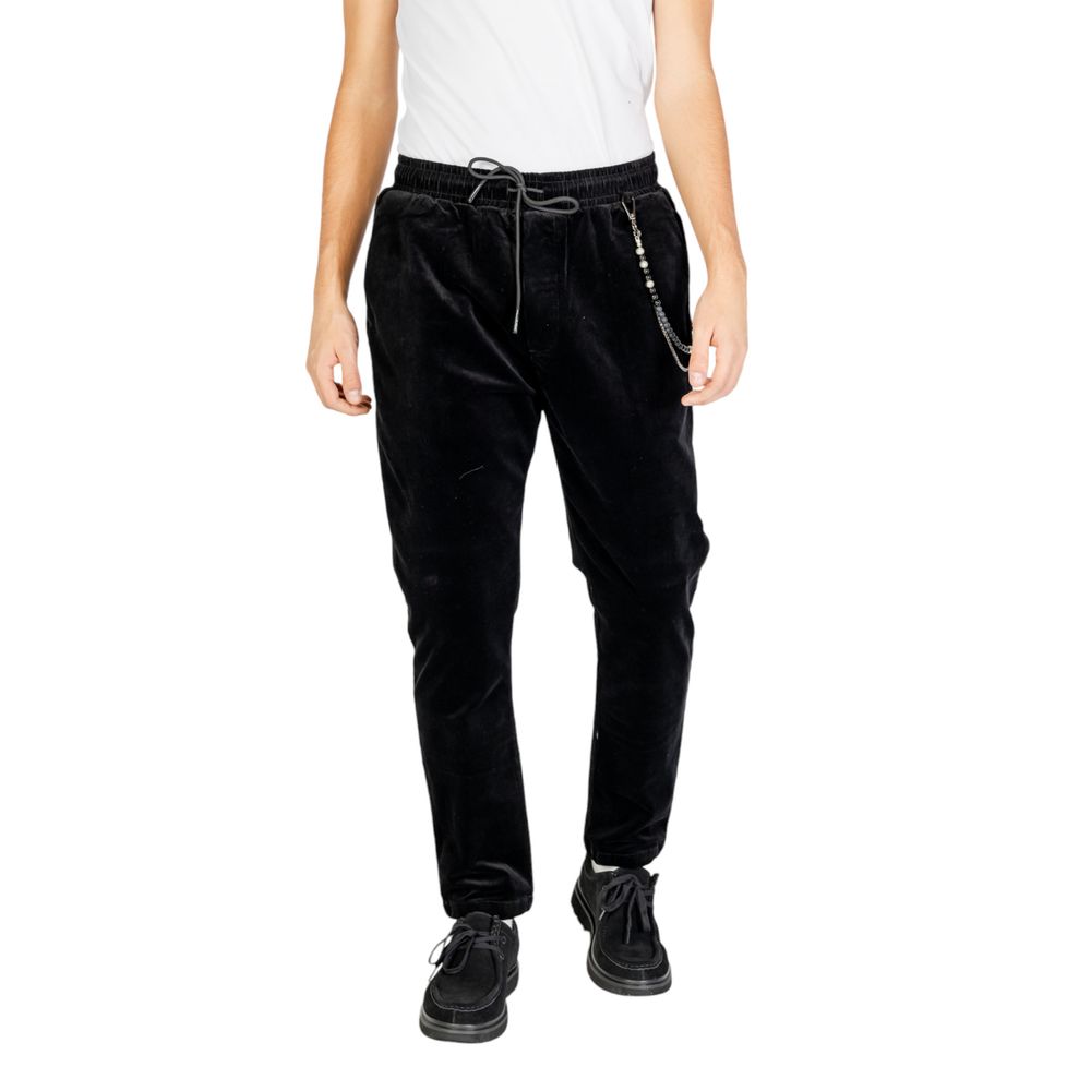 Black Cotton Jeans & Pant