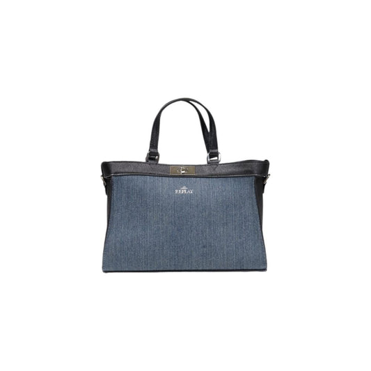 Blue Cotton Handbag