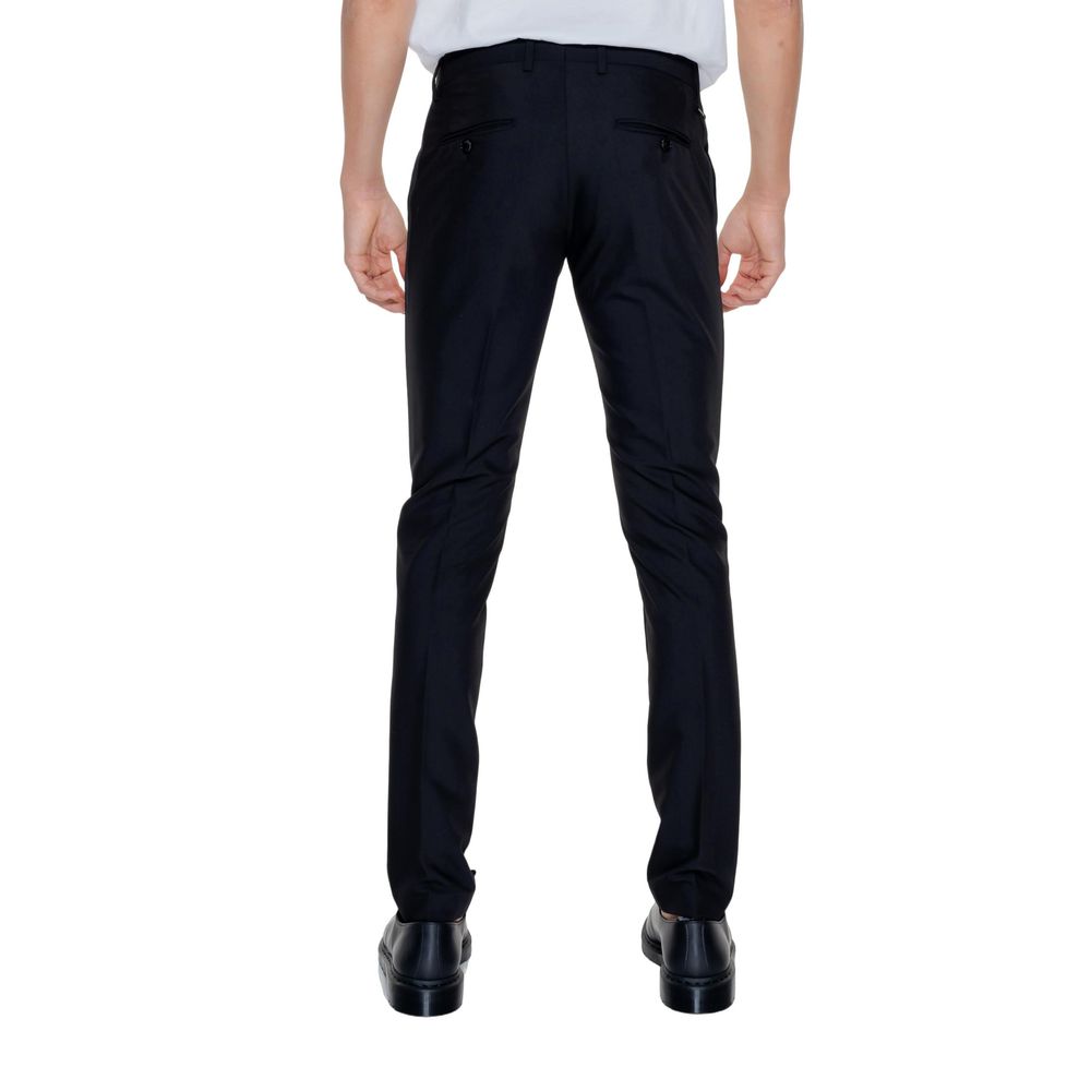 Black Polyester Jeans & Pant