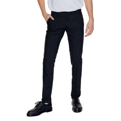 Black Polyester Jeans & Pant