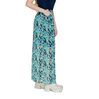 Turquoise Polyester Skirt