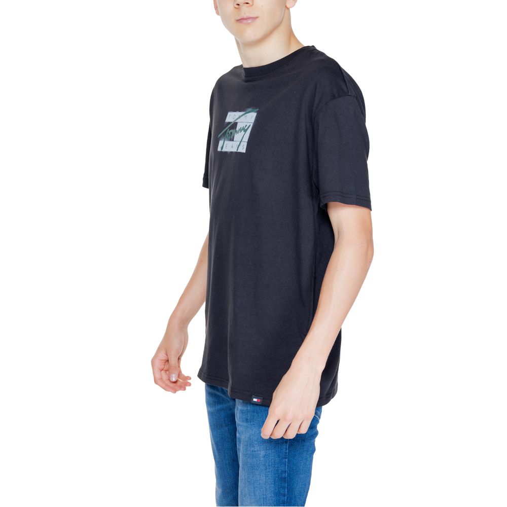 Black Cotton Rigenerato T-Shirt