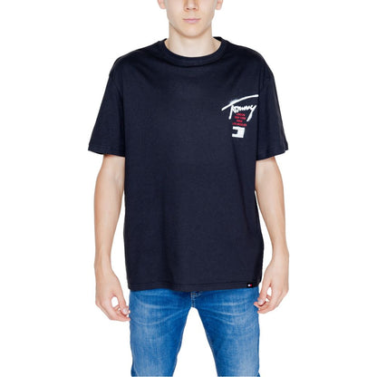 Black Cotton Rigenerato T-Shirt