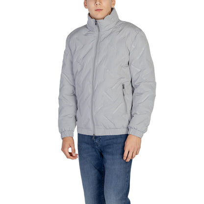 Gray Polyester Jackets & Coat