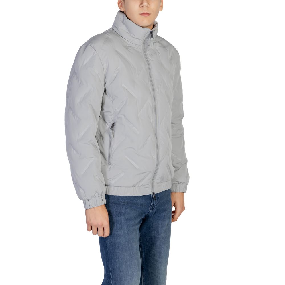 Gray Polyester Jackets & Coat