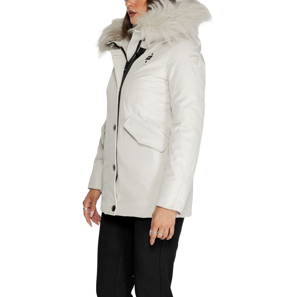 White Polyester Jackets & Coat