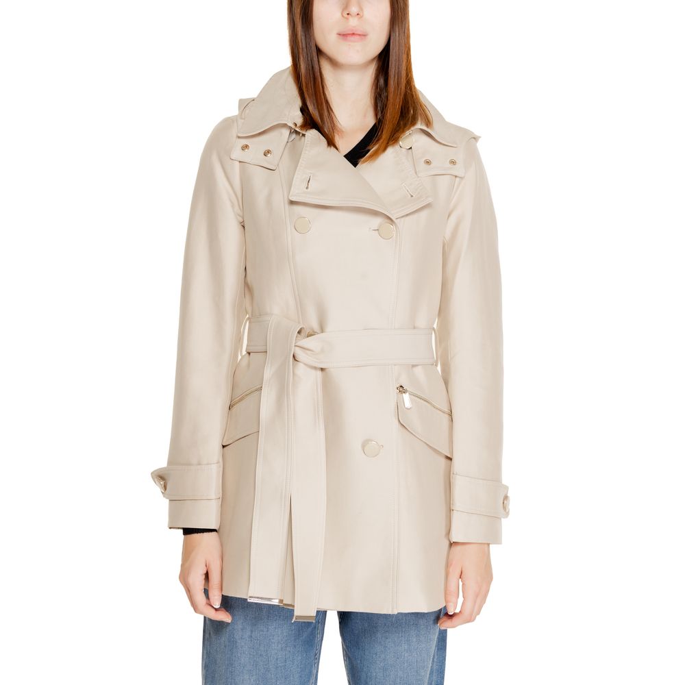 Beige Polyester Jackets & Coat