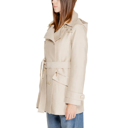 Beige Polyester Jackets & Coat