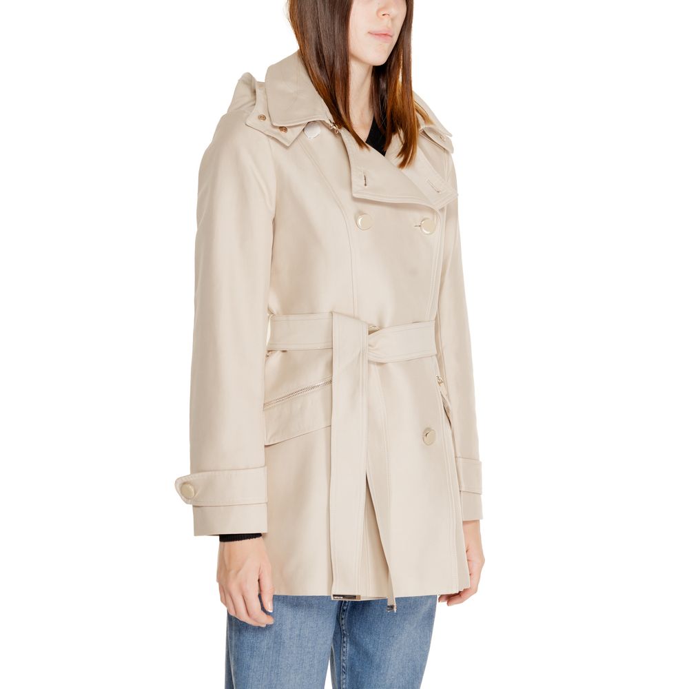 Beige Polyester Jackets & Coat