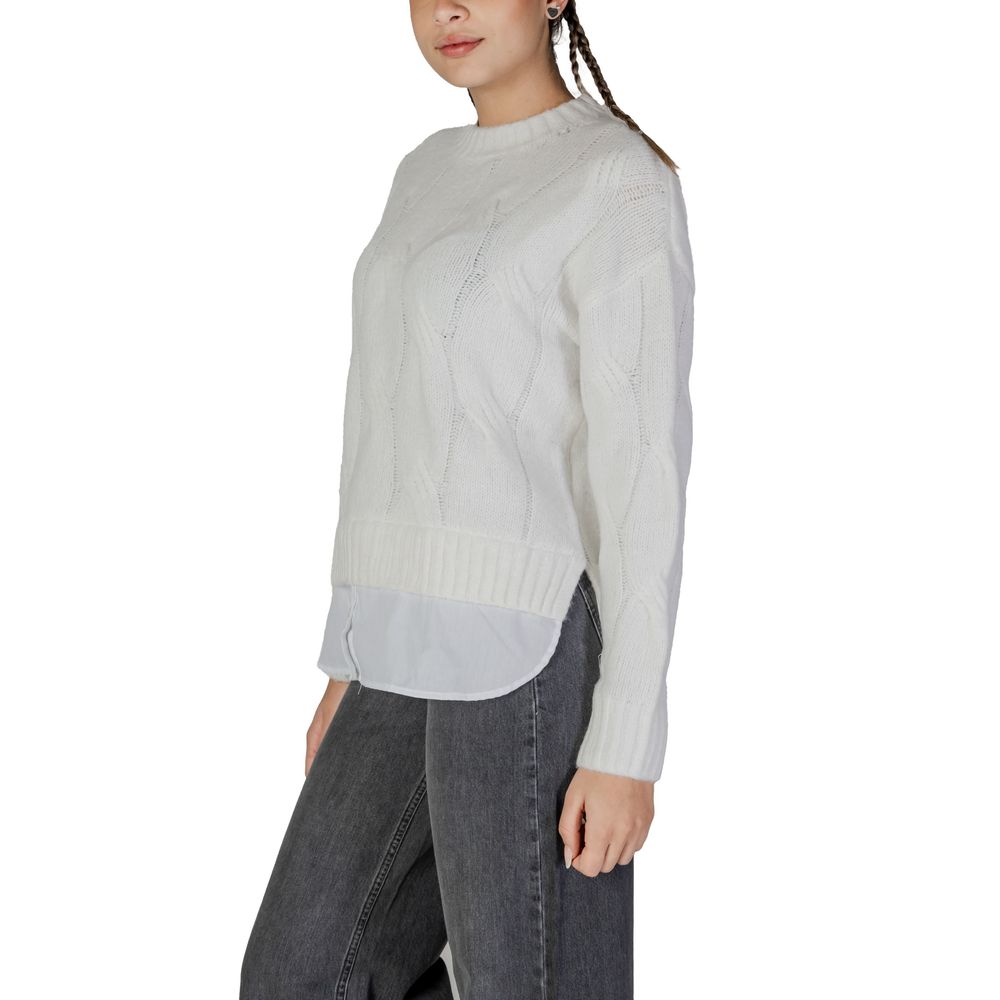 White Recycled Polyester Sweater