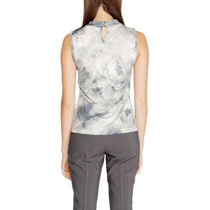 Gray Polyester Tops & T-Shirt