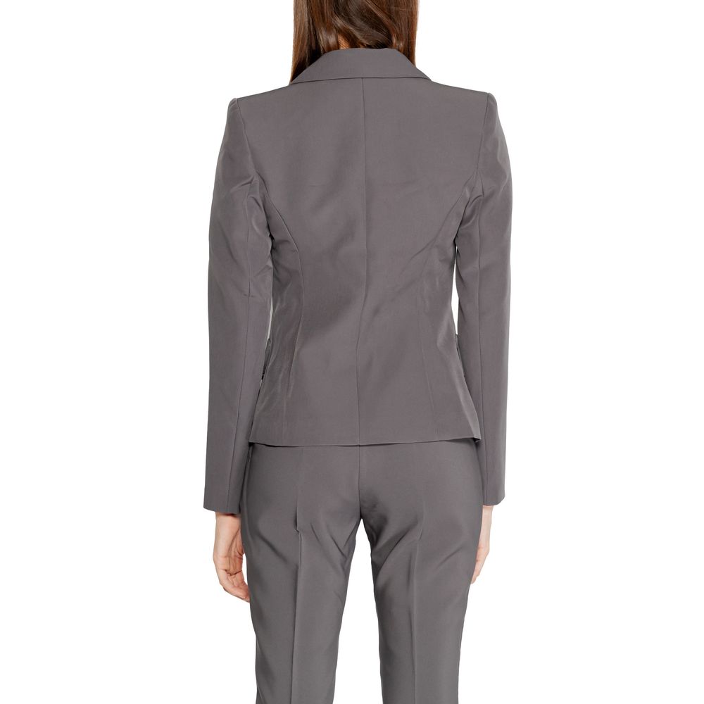 Gray Polyester Suits & Blazer