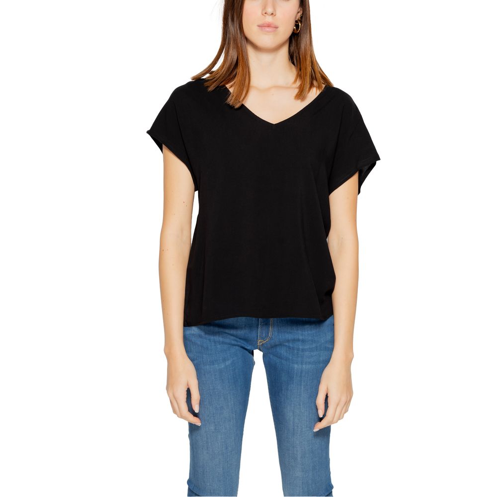 Black Viscose Tops & T-Shirt