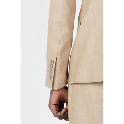 Beige Linen Suit