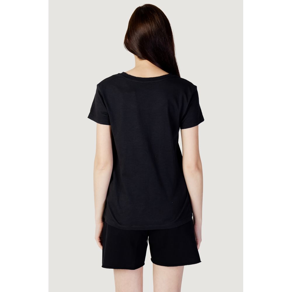 Black Cotton Tops & T-Shirt