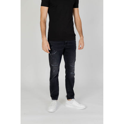 Black Cotton Jeans & Pant