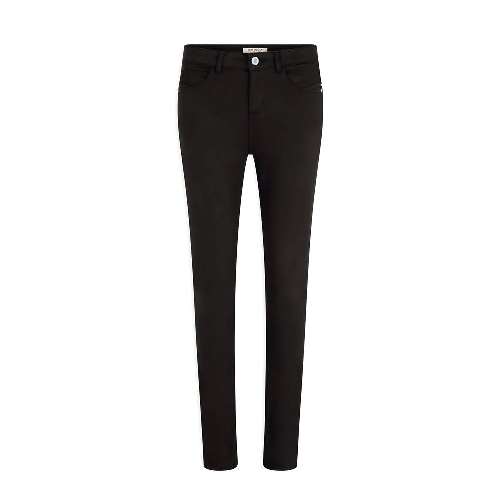 Black Cotton Jeans & Pant