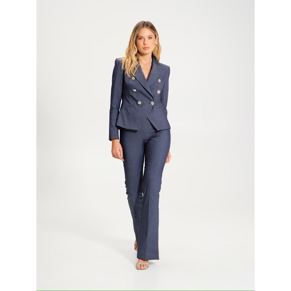 Blue Cotton Suits & Blazer