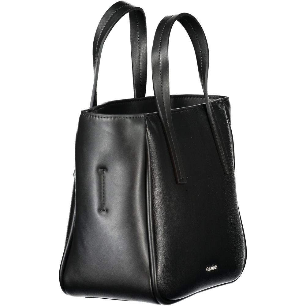 Black Polyester Handbag