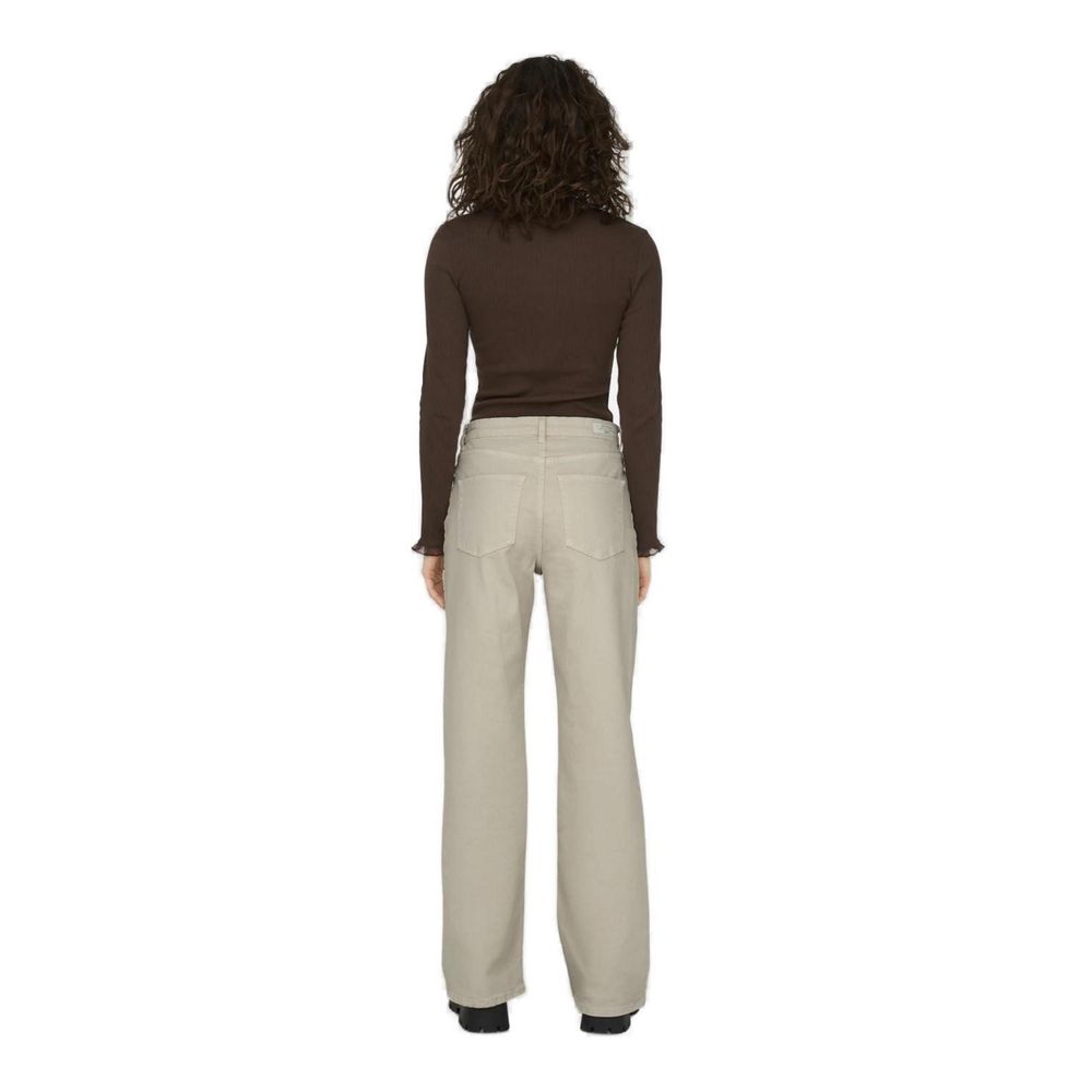 Beige Cotton Jeans & Pant