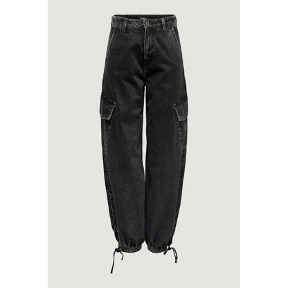 Black Cotton Jeans & Pant