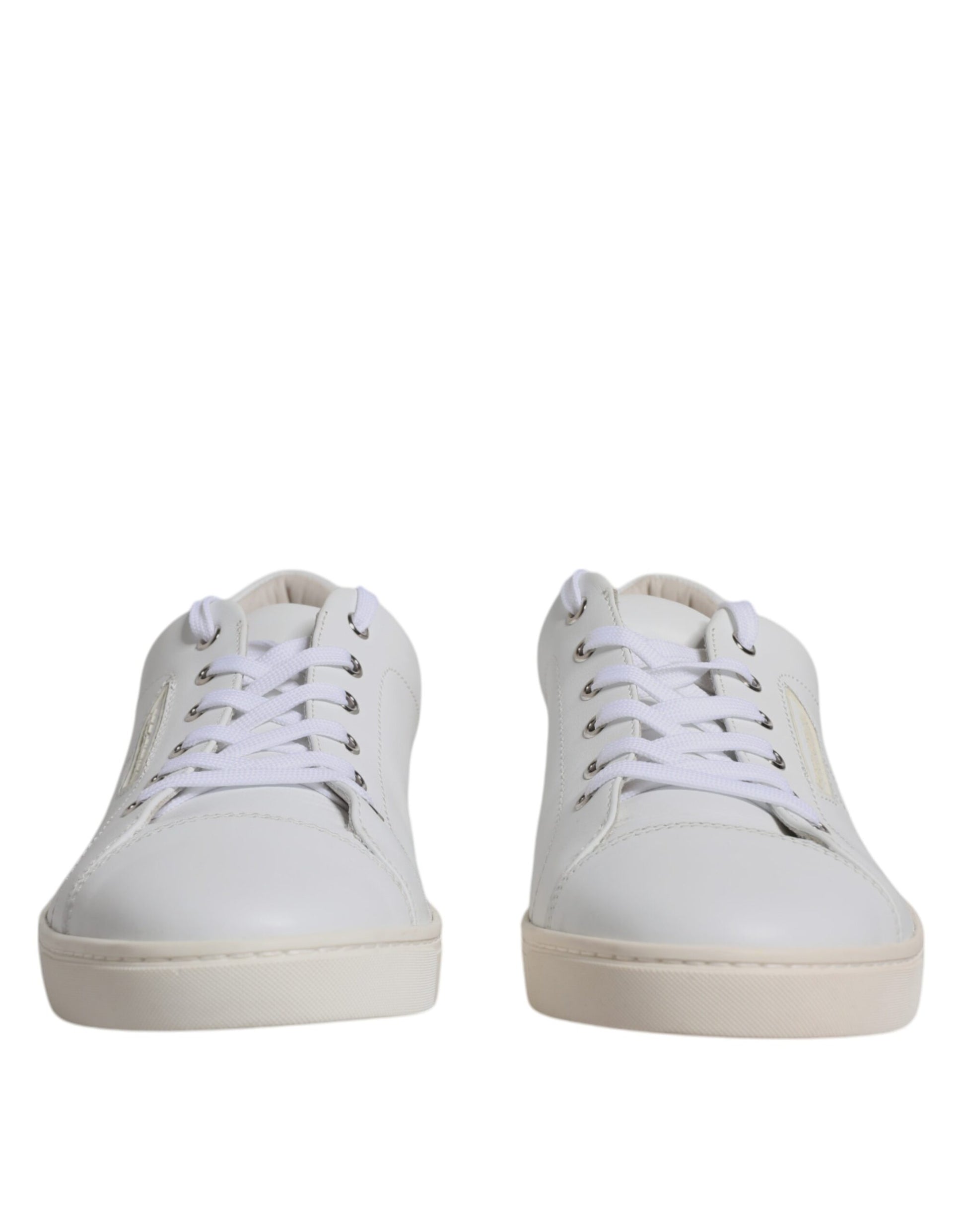 White Leather Low Top Men Sneakers Shoes