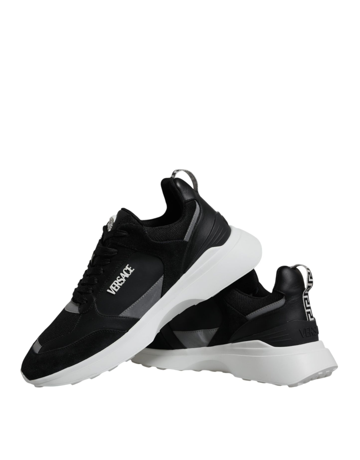 Black Canvas Quad Fabric Medusa Low Top Sneaker Shoes