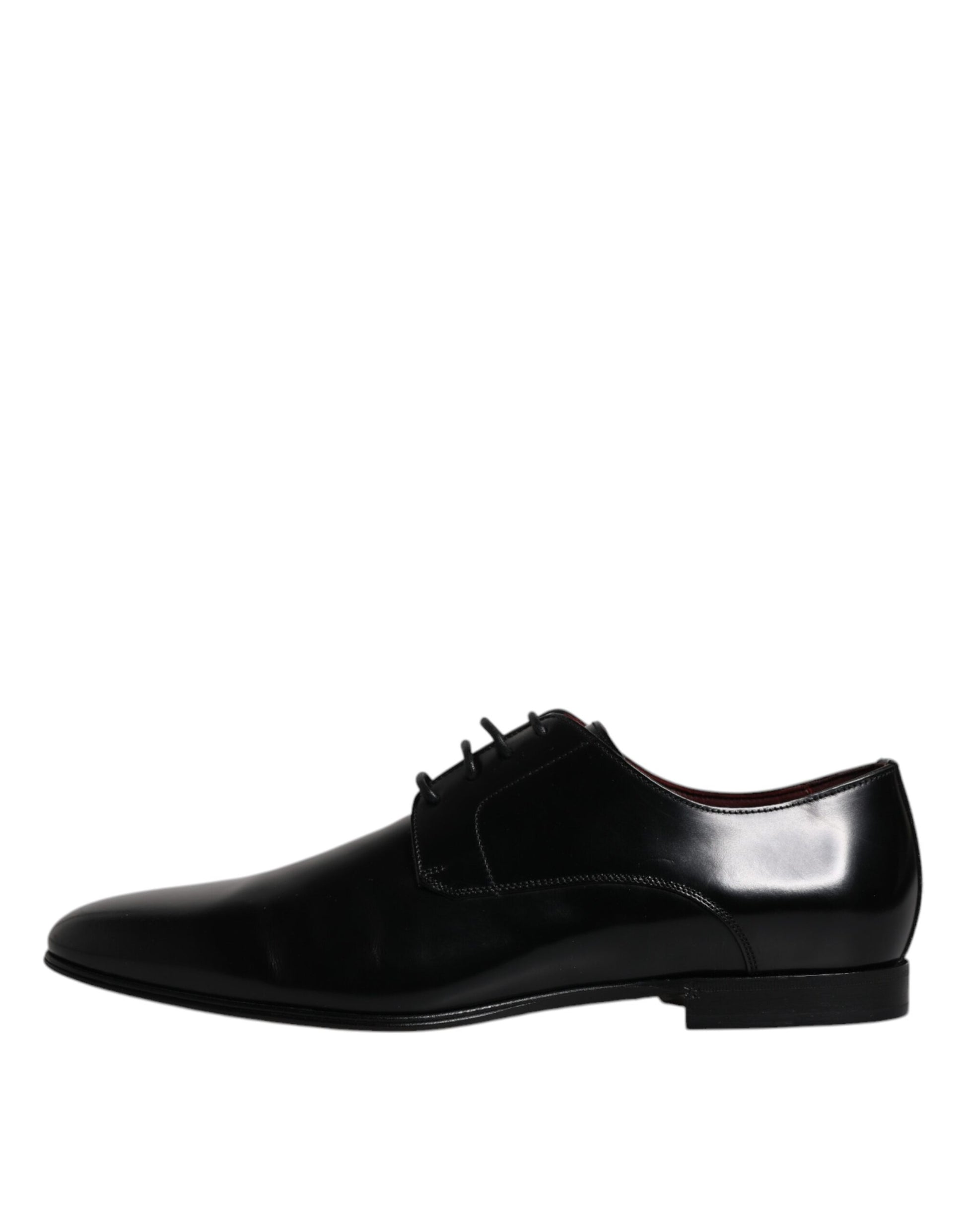 Black Leather Lace Up Men Derby Formal Shoes