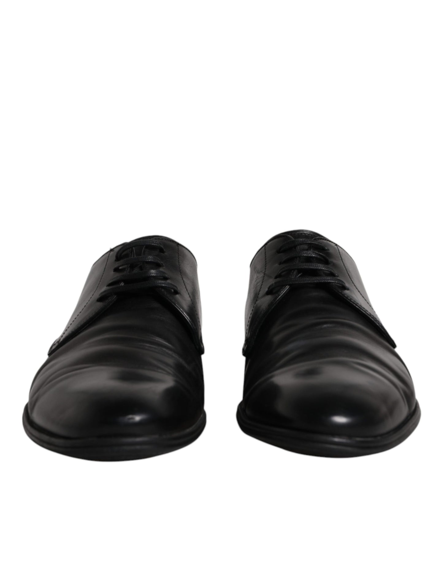 Black Leather Lace Up Men Derby Formal Shoes