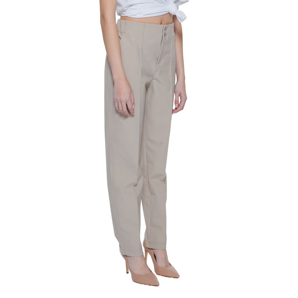 Beige Polyamide Jeans & Pant