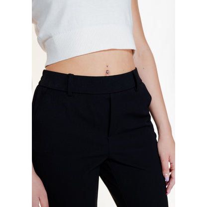 Black Polyester Jeans & Pant