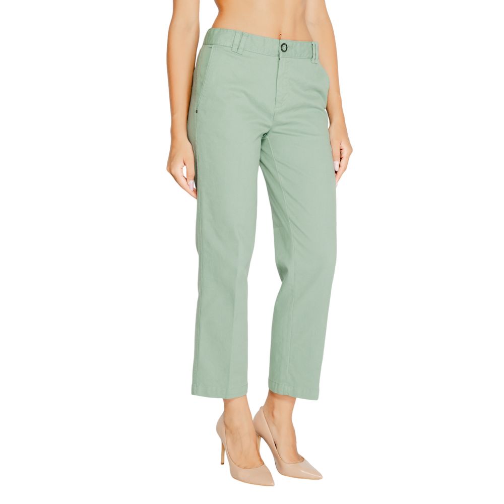 Turquoise Cotton Jeans & Pant