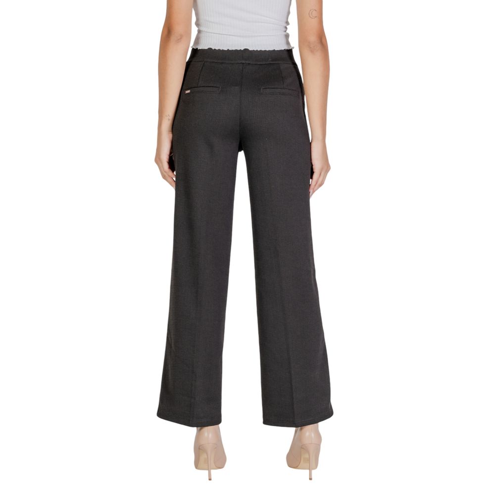 Black Polyester Jeans & Pant