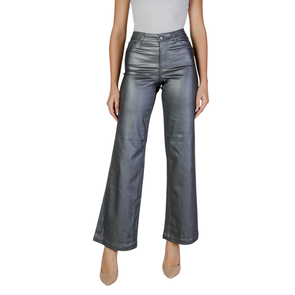 Silver Viscose Jeans & Pant