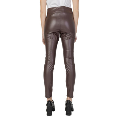 Brown Polyester Jeans & Pant