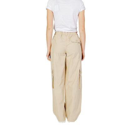 Beige Cotton Jeans & Pant