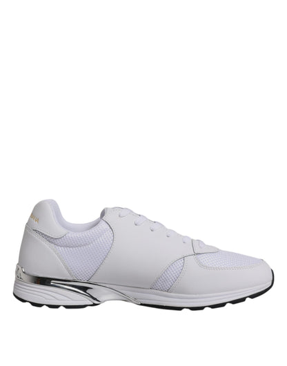 White Logo Leather Casual Men Sneakers Shoes