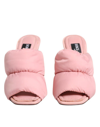 Pink Quilted DG Heel Slide Sandals Shoes