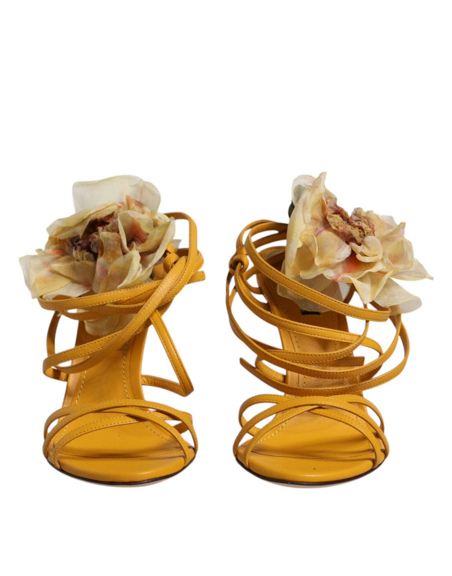 Yellow Flower Applique Keira Sandals Shoes