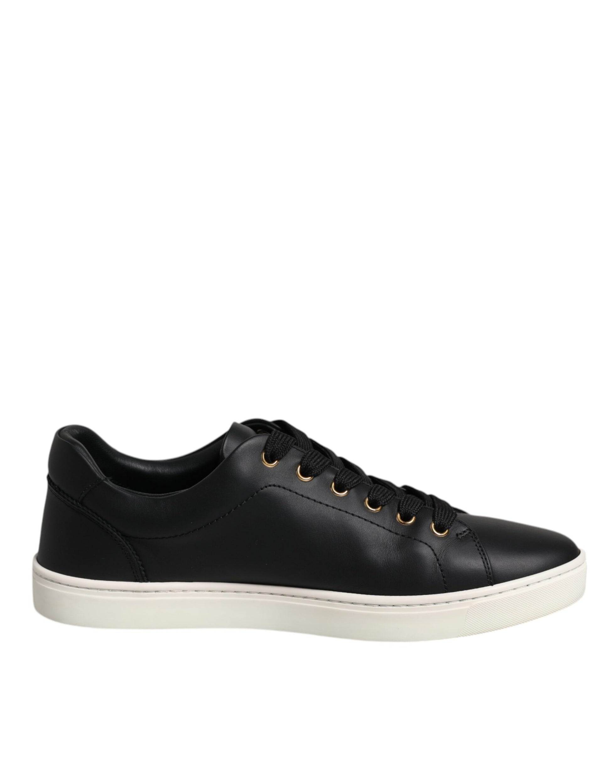 Black Leather Logo London Sneaker Shoes