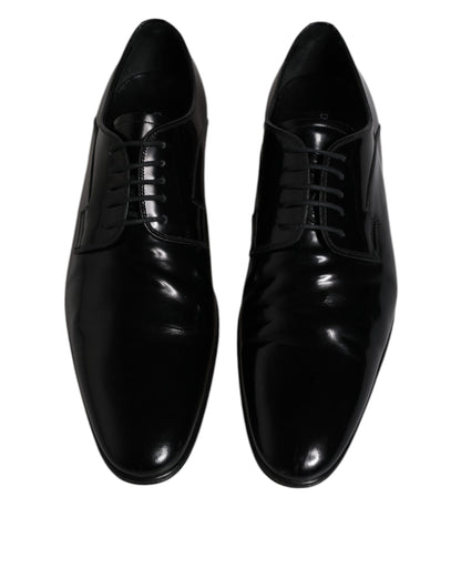 Black Patent Leather Derby Men Dress Shoes