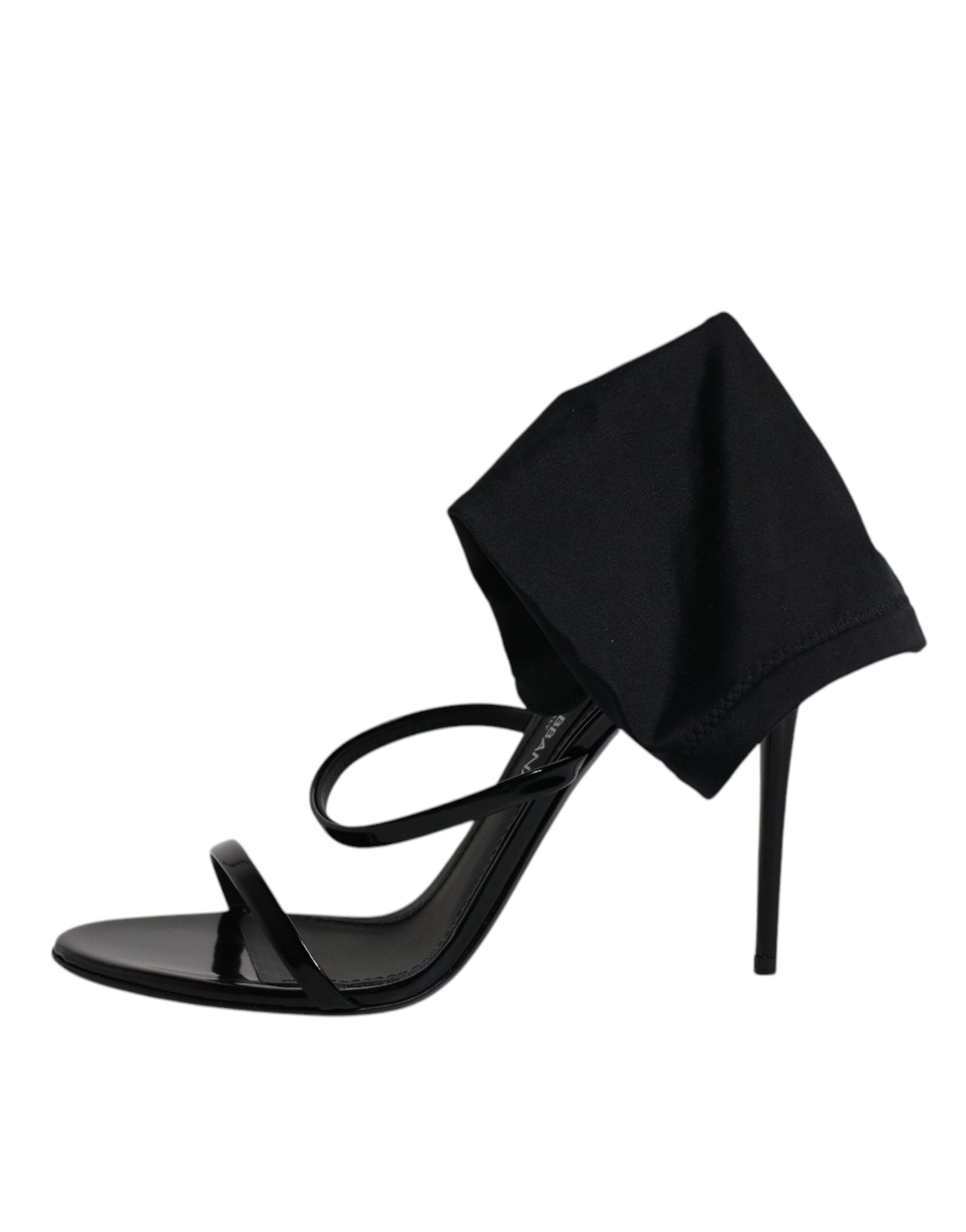 Black Logo Plaque Sock Style KEIRA Sandals Shoes