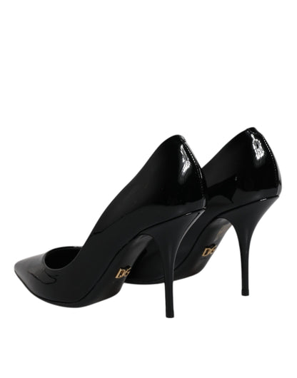 Black Patent Leather High Heels Pumps Shoes