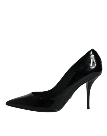 Black Patent Leather High Heels Pumps Shoes